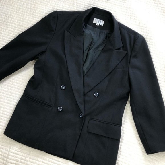 Vintage Parisian Oversized Double Breasted Blazer - Picture 3 of 7